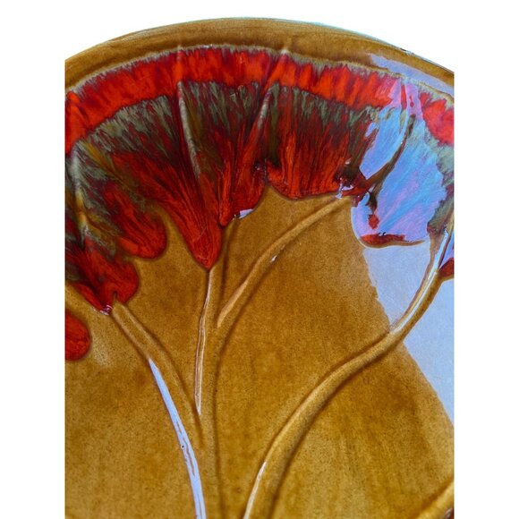 VTG California Pottery Rich Color Woodgrain Large Centerpiece R-133 18 x 10 x 3" - Picture 11 of 16